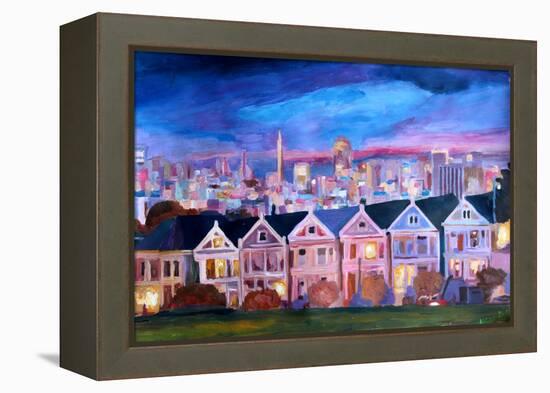 San Francisco - Painted Ladies - Alamo Sq-Markus Bleichner-Framed Stretched Canvas