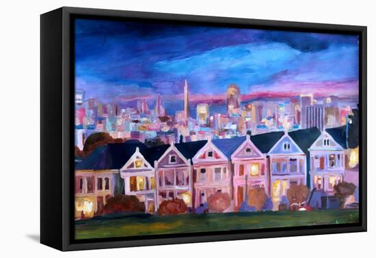 San Francisco - Painted Ladies - Alamo Sq-Markus Bleichner-Framed Stretched Canvas