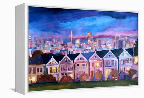 San Francisco - Painted Ladies - Alamo Sq-Markus Bleichner-Framed Stretched Canvas