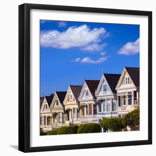 San Francisco Painted Ladies Victorian Houses in Alamo Square at California USA-holbox-Framed Photographic Print