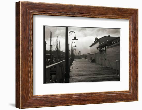 San Francisco Pier with Incoming Fog-Christian Peacock-Framed Art Print