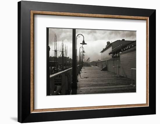 San Francisco Pier with Incoming Fog-Christian Peacock-Framed Art Print