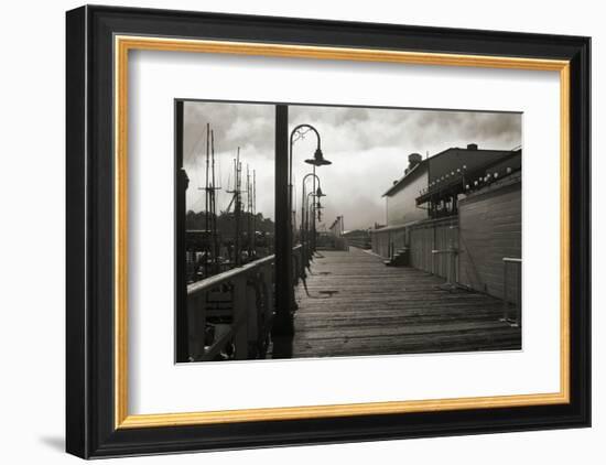 San Francisco Pier with Incoming Fog-Christian Peacock-Framed Art Print