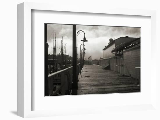 San Francisco Pier with Incoming Fog-Christian Peacock-Framed Art Print