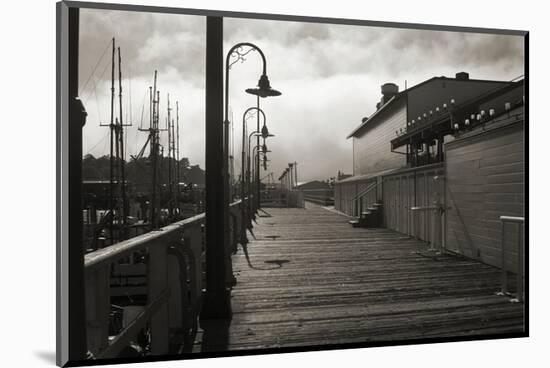 San Francisco Pier with Incoming Fog-Christian Peacock-Mounted Art Print