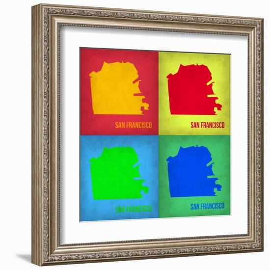 San Francisco Pop Art Map 1-NaxArt-Framed Art Print