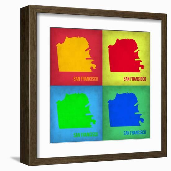 San Francisco Pop Art Map 1-NaxArt-Framed Art Print