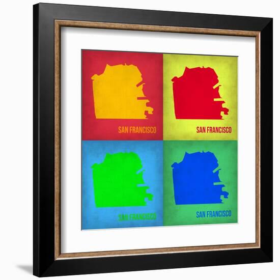 San Francisco Pop Art Map 1-NaxArt-Framed Art Print