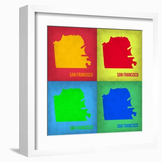 San Francisco Pop Art Map 1-NaxArt-Framed Art Print