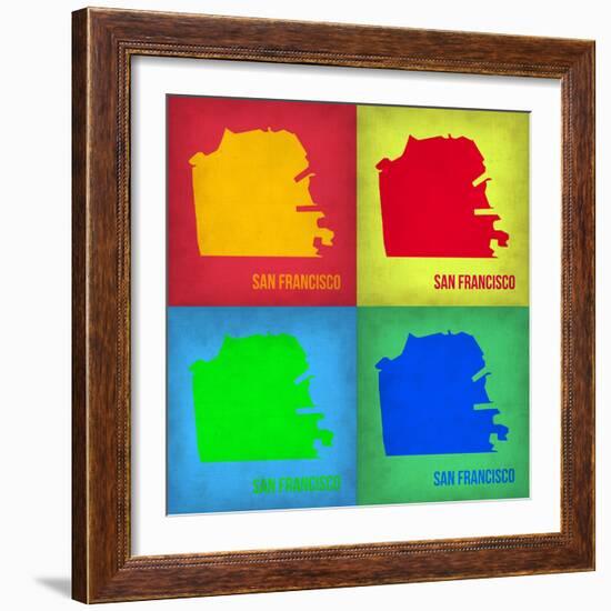 San Francisco Pop Art Map 1-NaxArt-Framed Art Print