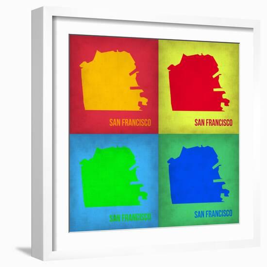 San Francisco Pop Art Map 1-NaxArt-Framed Art Print