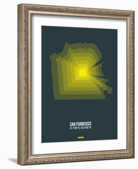 San Francisco Radiant Map 1-NaxArt-Framed Art Print