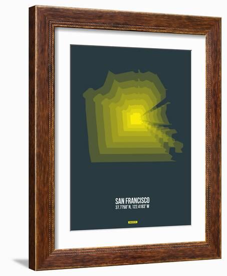 San Francisco Radiant Map 1-NaxArt-Framed Art Print