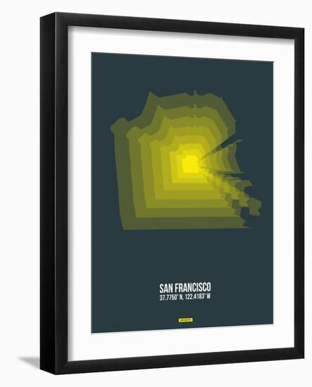 San Francisco Radiant Map 1-NaxArt-Framed Art Print