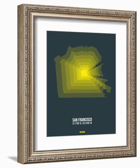 San Francisco Radiant Map 1-NaxArt-Framed Art Print