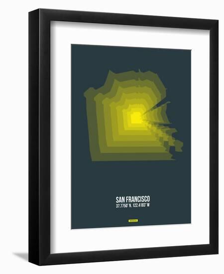 San Francisco Radiant Map 1-NaxArt-Framed Art Print