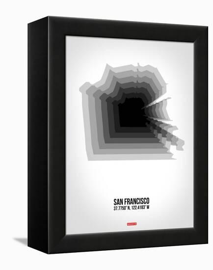 San Francisco Radiant Map 4-NaxArt-Framed Stretched Canvas