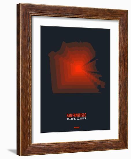 San Francisco Radiant Map 5-NaxArt-Framed Art Print