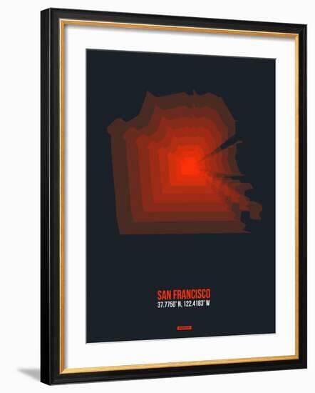 San Francisco Radiant Map 5-NaxArt-Framed Art Print