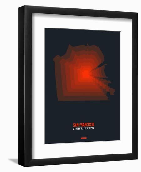 San Francisco Radiant Map 5-NaxArt-Framed Art Print