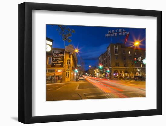 San Francisco Street at Dusk in Historic Downtown Flagstaff, Arizona, USA-Chuck Haney-Framed Photographic Print