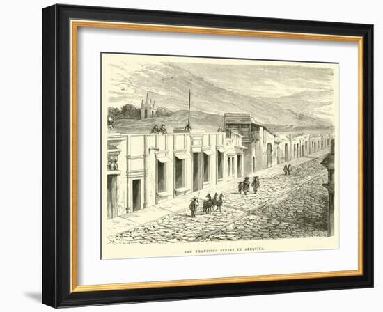 San Francisco Street in Arequipa-Édouard Riou-Framed Giclee Print