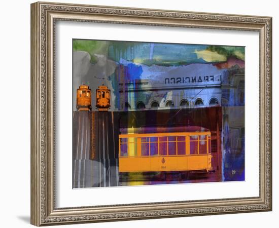 San Francisco Trolley Car-Sisa Jasper-Framed Art Print