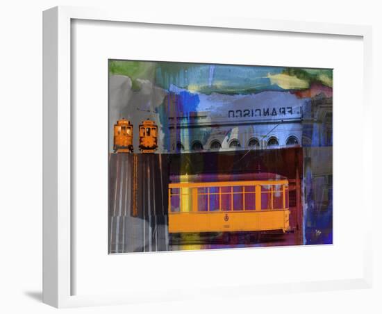 San Francisco Trolley Car-Sisa Jasper-Framed Art Print