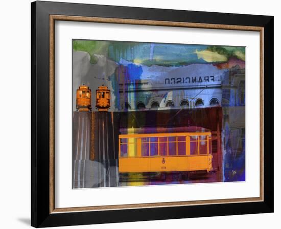 San Francisco Trolley Car-Sisa Jasper-Framed Art Print