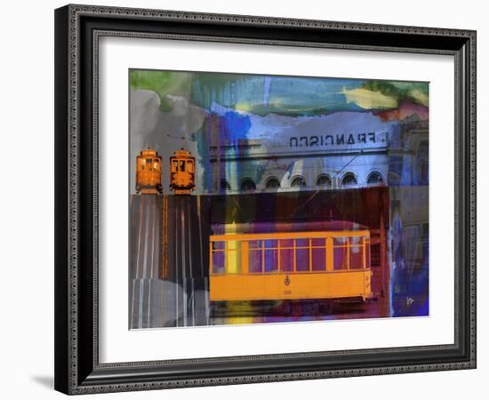 San Francisco Trolley Car-Sisa Jasper-Framed Art Print