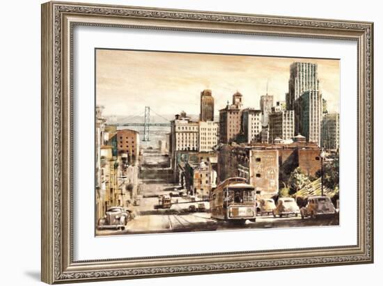 San Francisco View to Bay Brid-Matthew Daniels-Framed Art Print