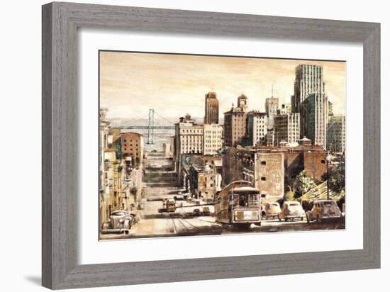 San Francisco View to Bay Brid-Matthew Daniels-Framed Art Print