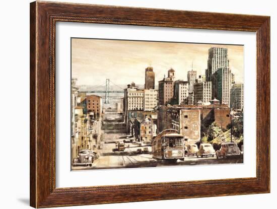 San Francisco View to Bay Brid-Matthew Daniels-Framed Art Print