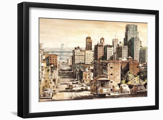San Francisco View to Bay Brid-Matthew Daniels-Framed Art Print