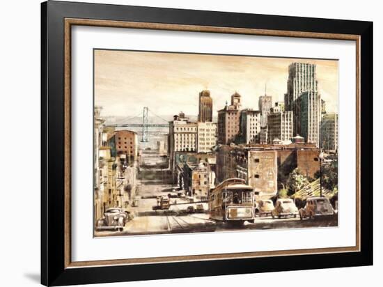 San Francisco View to Bay Brid-Matthew Daniels-Framed Art Print