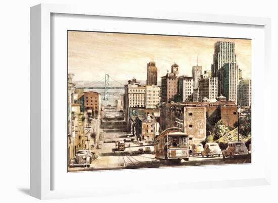 San Francisco View to Bay Brid-Matthew Daniels-Framed Art Print