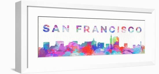 San Francisco Watercolor Skyline-Sd Graphics Studio-Framed Art Print