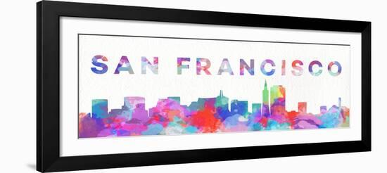 San Francisco Watercolor Skyline-Sd Graphics Studio-Framed Art Print