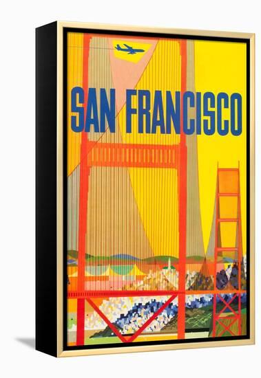 San Francisco-David Klein-Framed Stretched Canvas