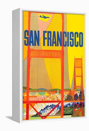 San Francisco-David Klein-Framed Stretched Canvas