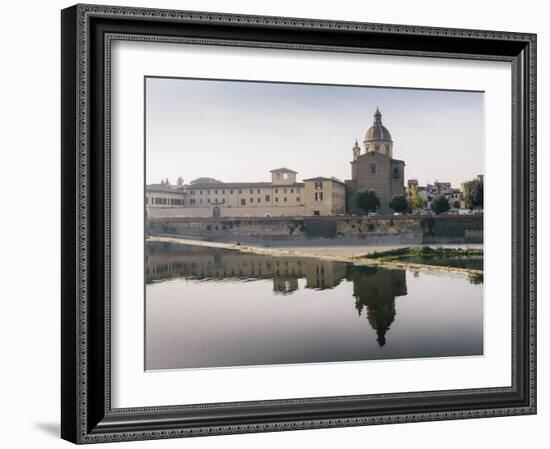 San Frediano in Cestello church with reflection on River Arno in Florence, Tuscany, Italy, Europe-Alexandre Rotenberg-Framed Photographic Print