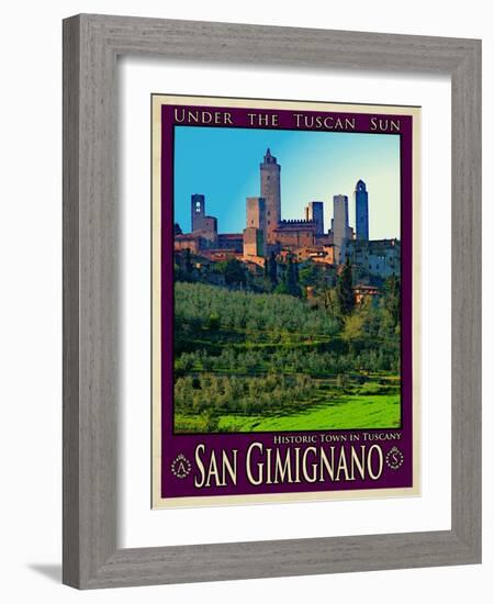 San Gimignano Tuscany 10-Anna Siena-Framed Giclee Print