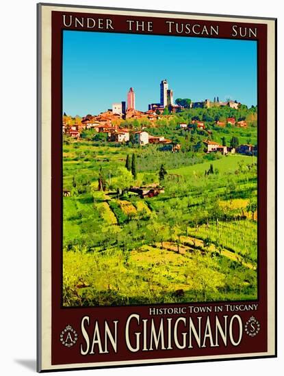 San Gimignano Tuscany 8-Anna Siena-Mounted Giclee Print