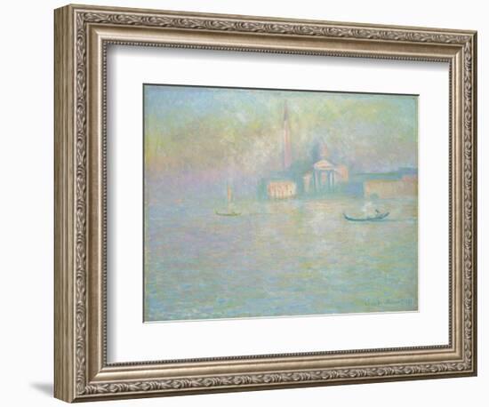 San Giorgio Maggiore, 1908 (Oil on Canvas)-Claude Monet-Framed Giclee Print