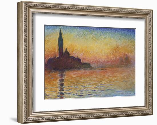 San Giorgio Maggiore at Dusk, 1908-Claude Monet-Framed Giclee Print