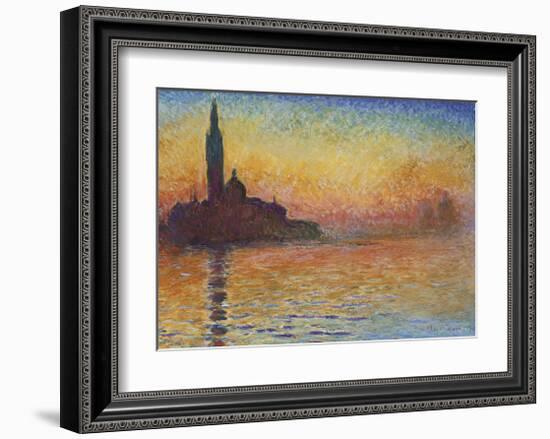 San Giorgio Maggiore at Dusk, 1908-Claude Monet-Framed Giclee Print