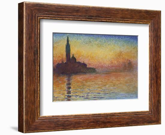 San Giorgio Maggiore at Dusk, 1908-Claude Monet-Framed Art Print