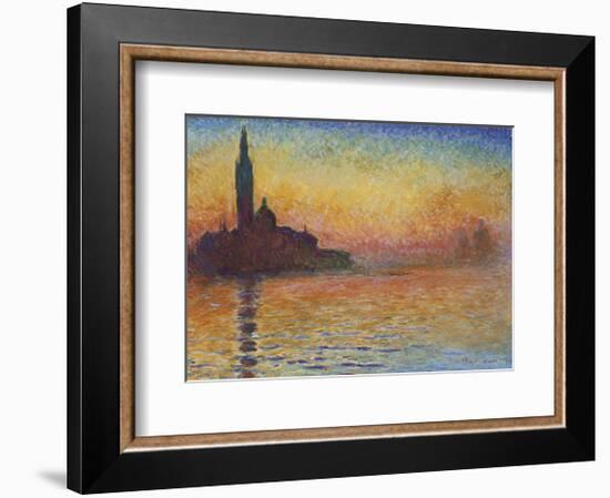 San Giorgio Maggiore at Dusk, 1908-Claude Monet-Framed Art Print