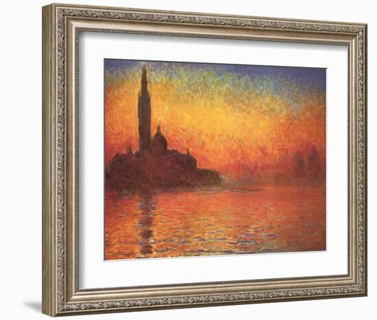 San Giorgio Maggiore by Twilight, c.1908-Claude Monet-Framed Art Print