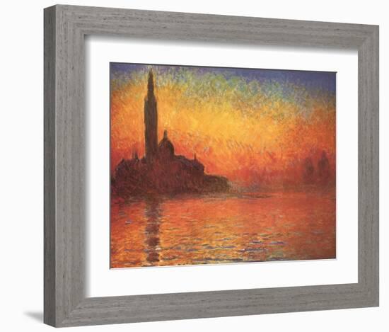 San Giorgio Maggiore by Twilight, c.1908-Claude Monet-Framed Art Print